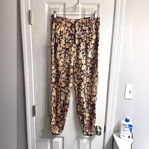 Anthropolgie satin joggers, size 4
